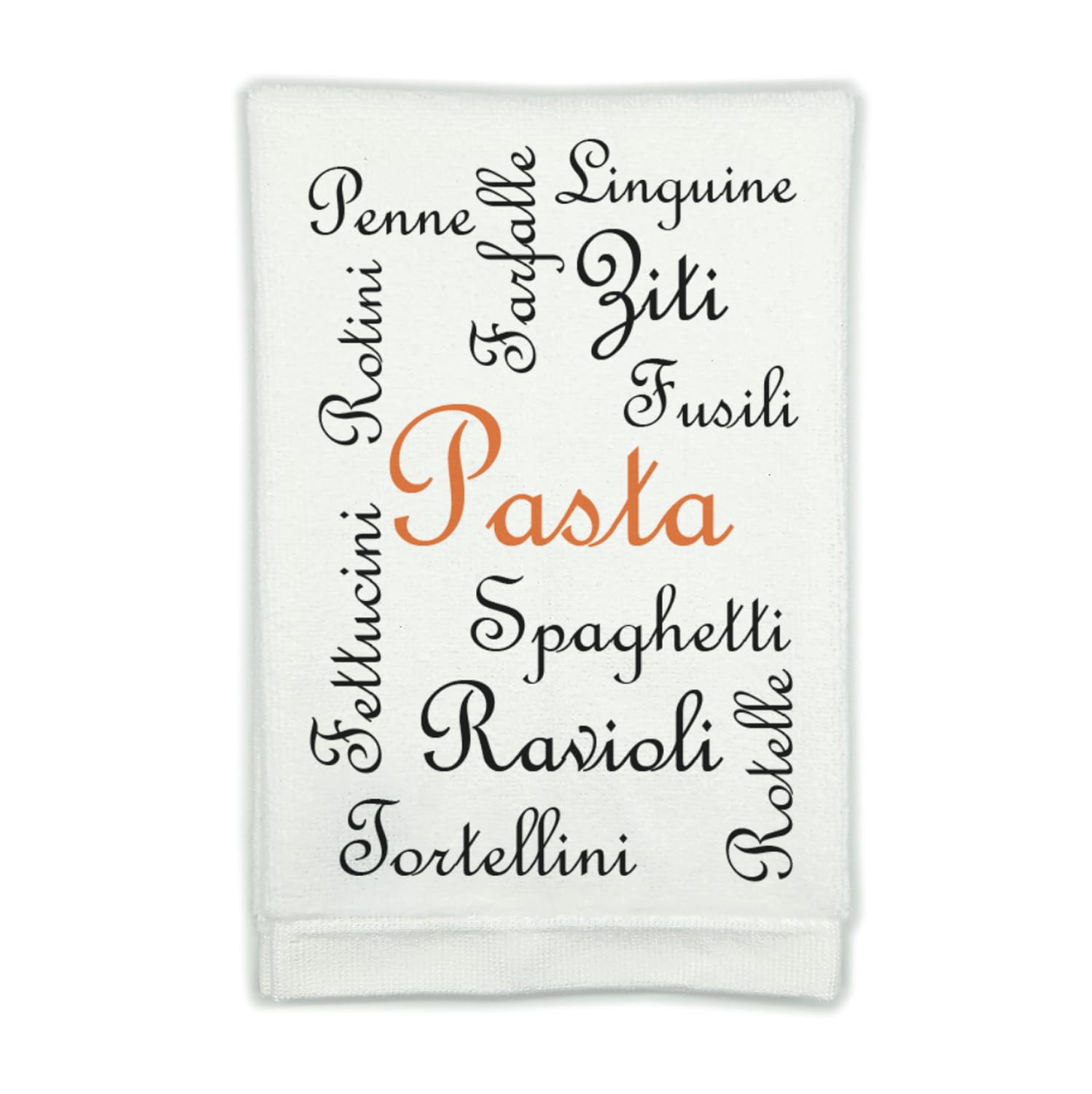 Italian Cooking Pasta-Themed Kitchen Towel - 16x25 Inches - Gift for Italian Cook