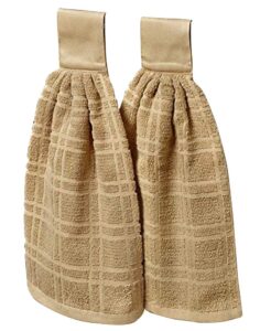 the lakeside collection set of 2 kitchen towels - sand