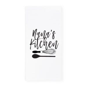 the cotton & canvas co. nana's kitchen soft and absorbent kitchen tea towel, flour sack towel and dish cloth