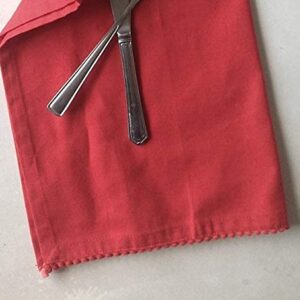 TARAN LIVING Kitchen Towels Pack in red Blue White for Embroidery, Paint, Craft, Party. Bar Cloth, Dish Towels/Tea Towels, Each Color has 6 Fabric Cloth with Trim ant Bottom and Loop Hanging.