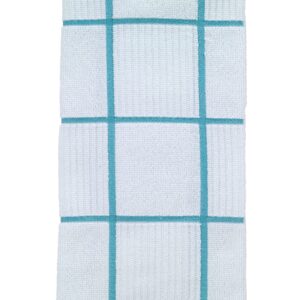 T-Fal Textiles 10167 100-Percent Cotton Parquet Kitchen Dish Towel, Breeze, Check-Single