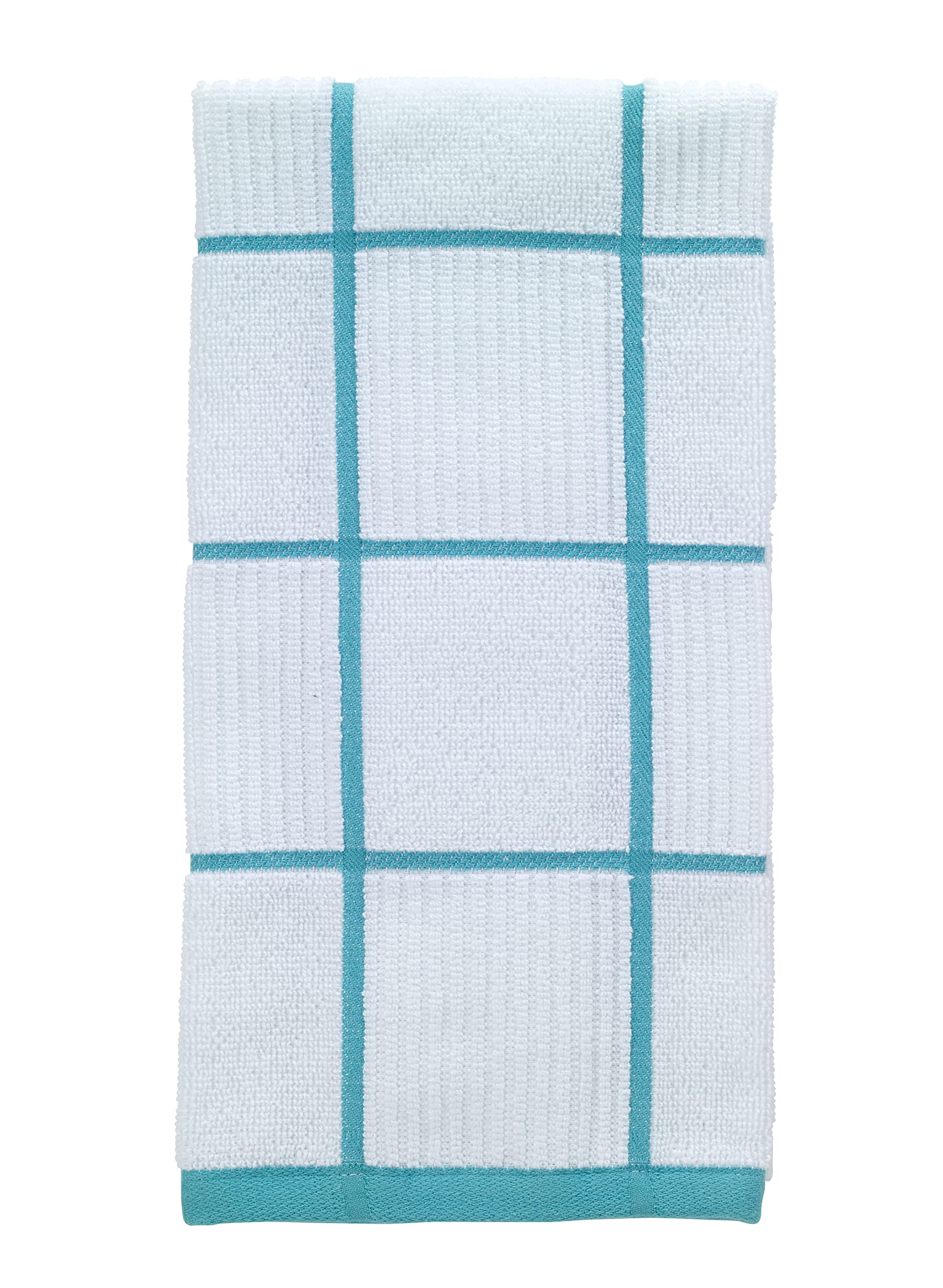 T-Fal Textiles 10167 100-Percent Cotton Parquet Kitchen Dish Towel, Breeze, Check-Single