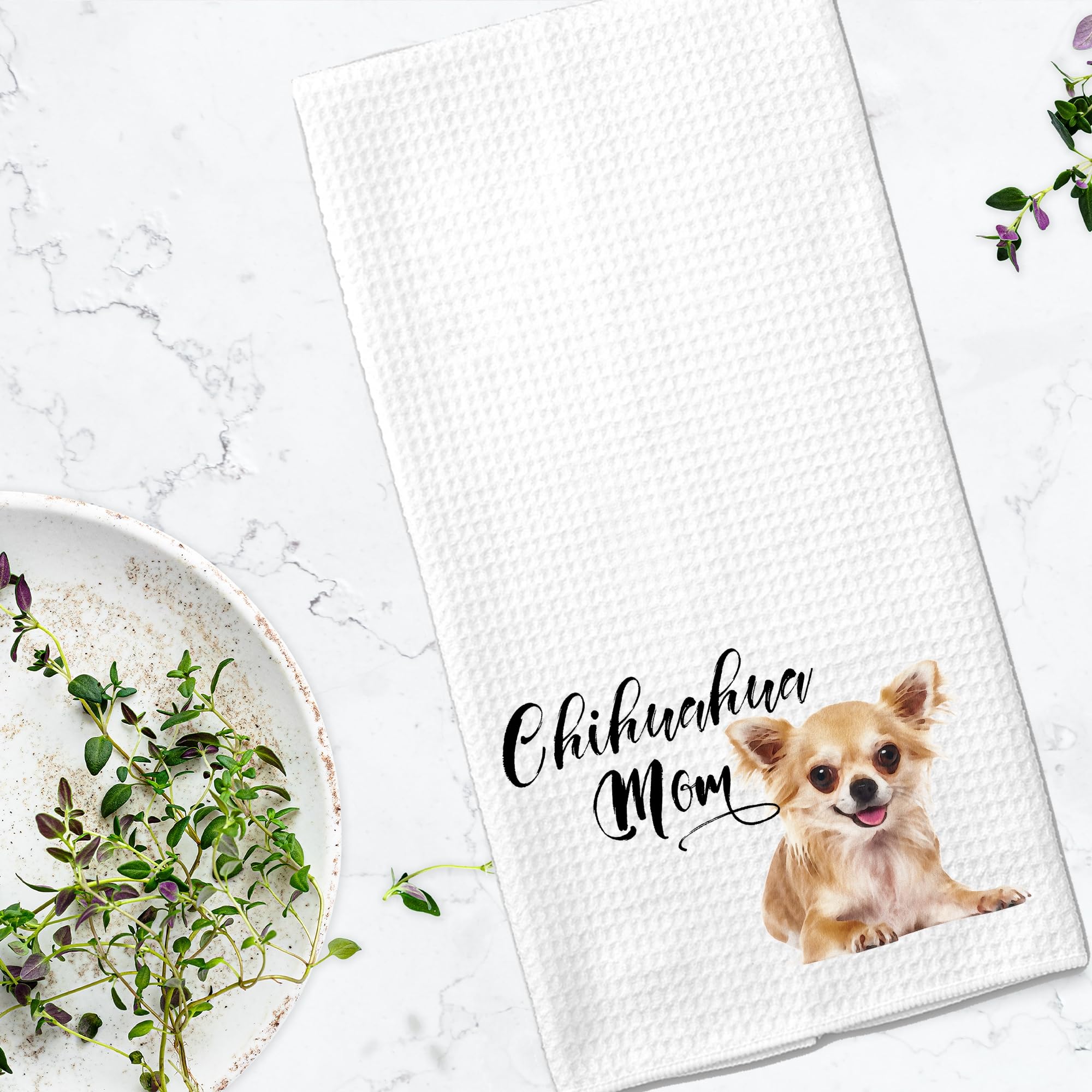Chihuahua Mom Microfiber Kitchen Towel Gift for Animal Dog Lover
