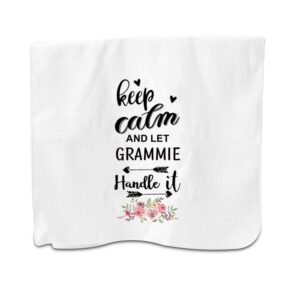 pxtidy grammie kitchen towel grammie gifts keep calm and let grammie handle it flour sack towel kitchen dish towel sweet housewarming gifts