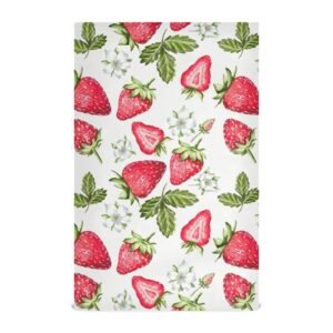 kigai kitchen dish towels strawberry floral soft tea towel set of 1 absorbent dishcloths hand towels for dish clean cloth 28" x 18"