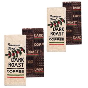 food network dark roast coffee kitchen towel 4-pk.