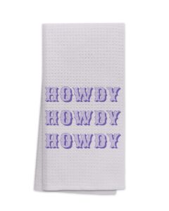 ohsul purple preppy howdy highly absorbent bath towels kitchen towels dish towels,preppy trendy hand towels tea towel for bathroom kitchen college dorm decor,teen girls gifts