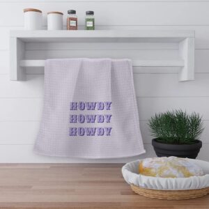 OHSUL Purple Preppy Howdy Highly Absorbent Bath Towels Kitchen Towels Dish Towels,Preppy Trendy Hand Towels Tea Towel for Bathroom Kitchen College Dorm Decor,Teen Girls Gifts