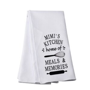 pwhaoo funny mimi’s kitchen towel mimi's kitchen home of meals and memories kitchen towel mimi kitchen decor (mimi's kitchen home t)