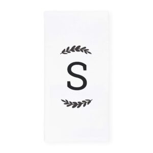 the cotton & canvas co. personalized single monogram initial s soft absorbent kitchen tea towel, flour sack towel, dish cloth