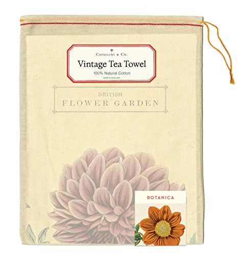 Cavallini Papers Botanica Tea Towel, Multicolor