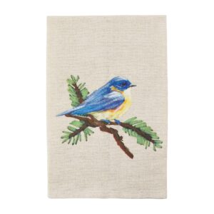 mud pie painted towel, bird