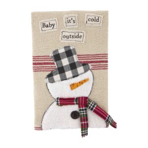 mud pie applique towel, snowman small