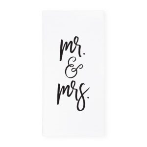 the cotton & canvas co. mr. & mrs. soft and absorbent kitchen tea towel, flour sack towel and dish cloth