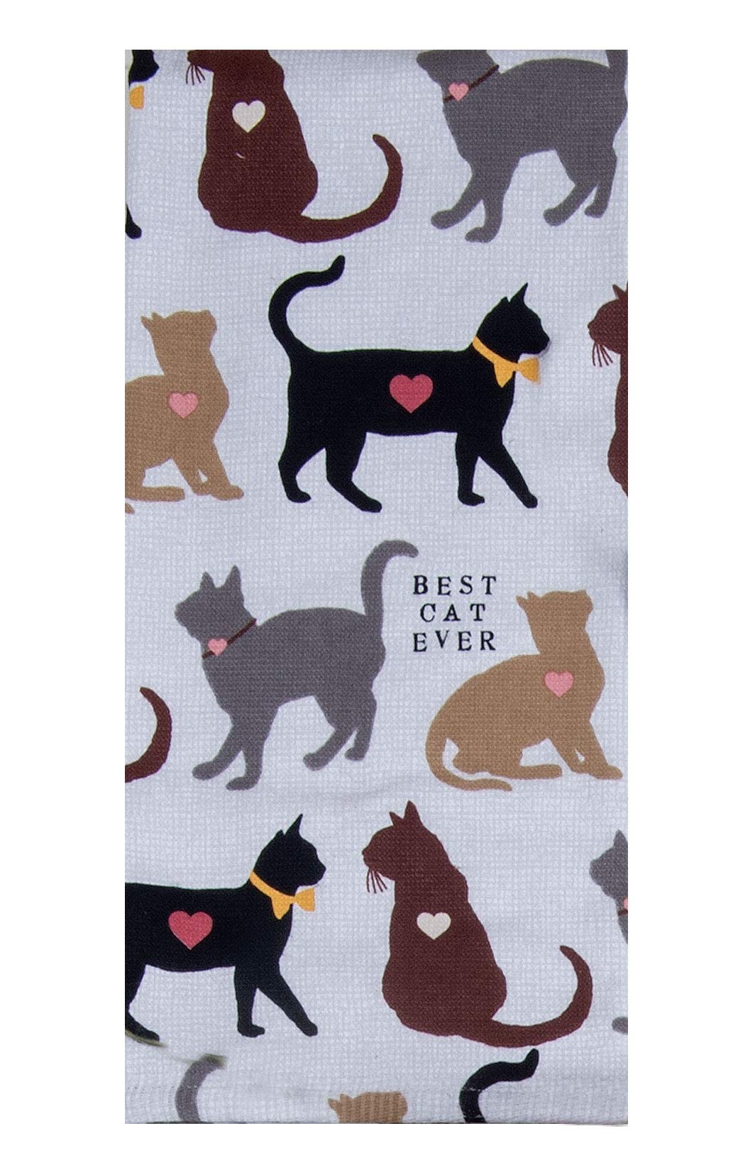 Kay Dee Designs Best Cat Ever Dual Purpose Terry Kitchen Towel, 16" x 26", Various