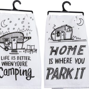 Primitives by Kathy Camper Towel Bundle - Life is Better and Park It