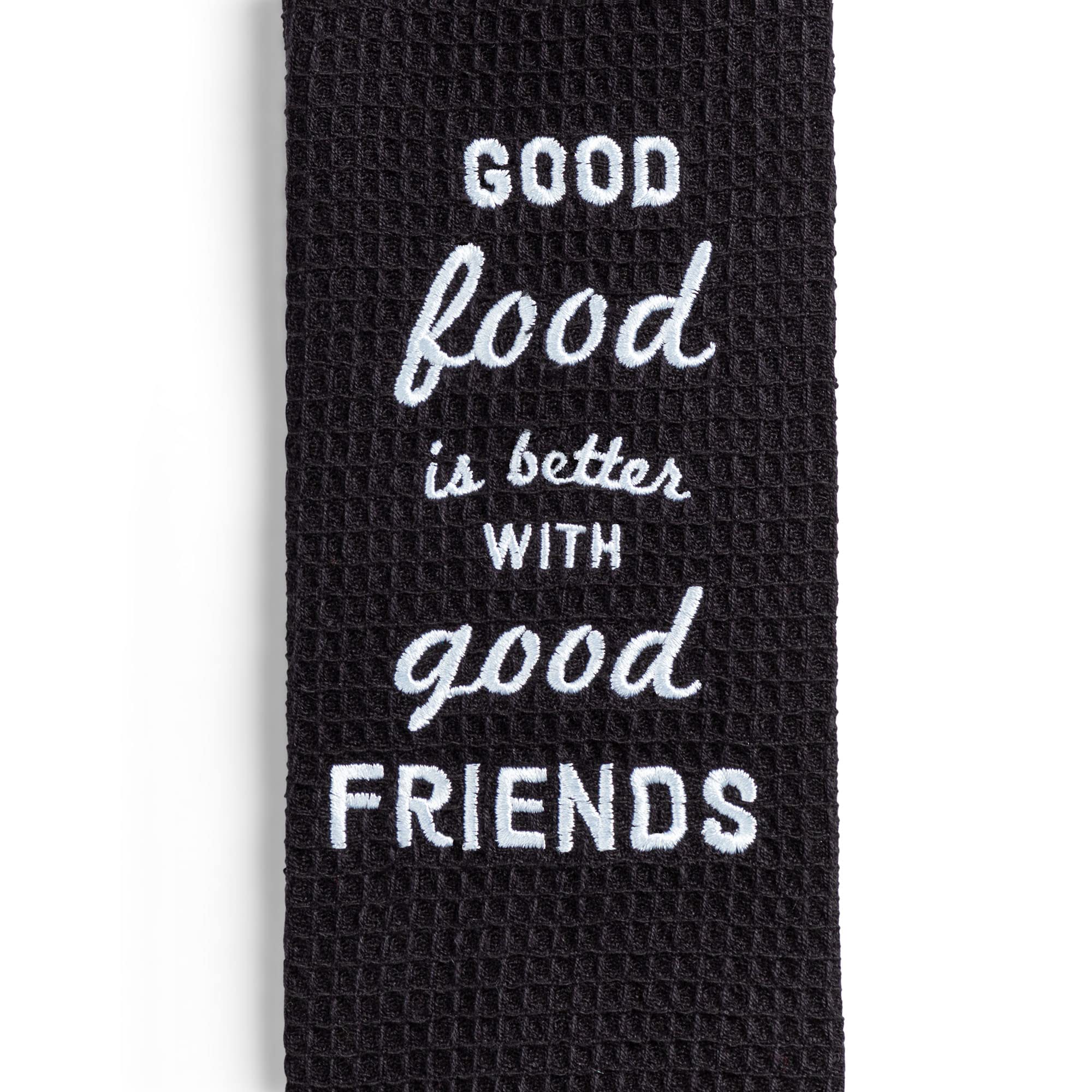 DEMDACO Good Food Friends Extra Long Cotton Blend Over The Shoulder Kitchen Towel Boa