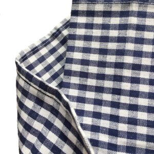 Navy & White Checkered Kitchen Tea Towel, iToolai 100% Woven Cotton Washable Dish Cloth Set of 4