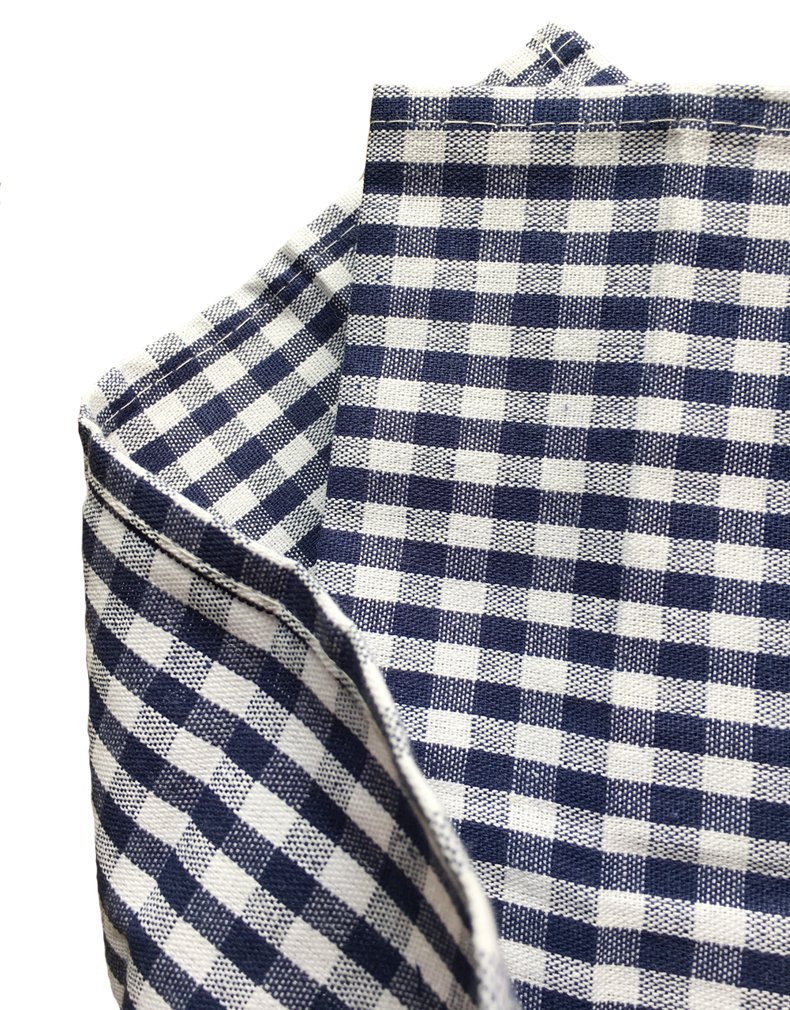 Navy & White Checkered Kitchen Tea Towel, iToolai 100% Woven Cotton Washable Dish Cloth Set of 4