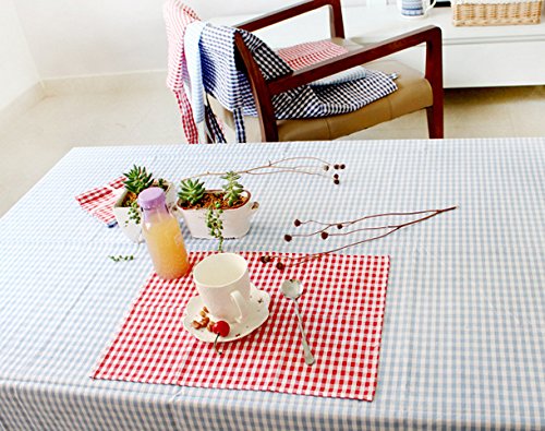 Navy & White Checkered Kitchen Tea Towel, iToolai 100% Woven Cotton Washable Dish Cloth Set of 4