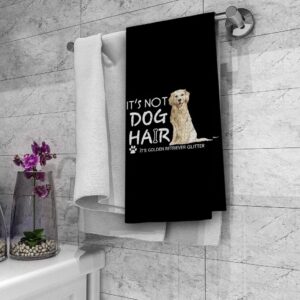 Dibor It’s Not Dog Hair It’s Golden Retriever Glitter Kitchen Towels Dish Towels Dishcloth,Funny Dog Decorative Absorbent Drying Cloth Hand Towels Tea Towels for Bathroom Kitchen,Dog Lovers Gifts