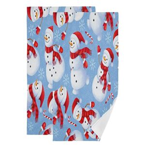 christmas snowman dish towels for kitchen set 2 piece microfiber dish cloths for drying dishes,absorbent kitchen towels christmas snowman tea towels,3