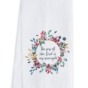 ZWZXR Christian Kitchen Towels Dish Towels Dishcloth,Bible Verse Scripture Galatians 8:10 Decorative Absorbent Drying Cloth Hand Towels Tea Towels for Bathroom Kitchen,Christian Girls Women Gift (014)