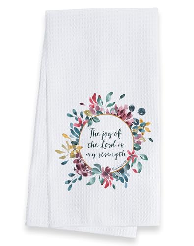 ZWZXR Christian Kitchen Towels Dish Towels Dishcloth,Bible Verse Scripture Galatians 8:10 Decorative Absorbent Drying Cloth Hand Towels Tea Towels for Bathroom Kitchen,Christian Girls Women Gift (014)