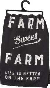 primitives by kathy dish towel - farm sweet farm 28 x 28-inches