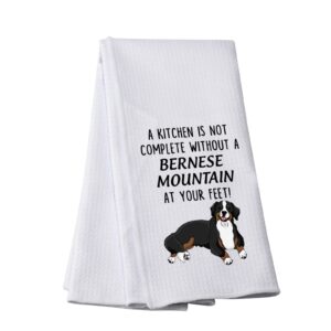 pwhaoo bernese kitchen towel a kitchen is not complete without a bernese mountain kitchen towel bernese lover gift (bernese mountain t)