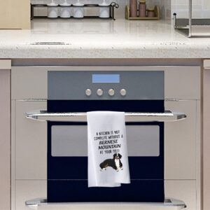 PWHAOO Bernese Kitchen Towel A Kitchen is Not Complete Without A Bernese Mountain Kitchen Towel Bernese Lover Gift (Bernese Mountain T)