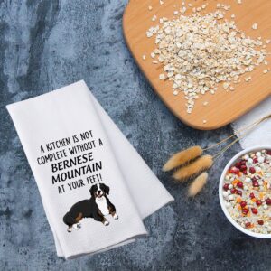 PWHAOO Bernese Kitchen Towel A Kitchen is Not Complete Without A Bernese Mountain Kitchen Towel Bernese Lover Gift (Bernese Mountain T)