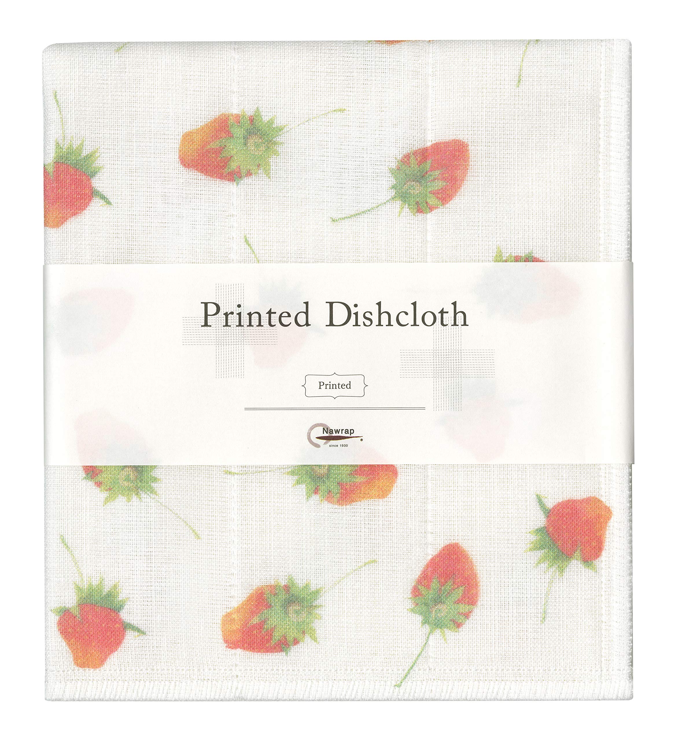 Nawrap Printed Dishcloth, Strawberries