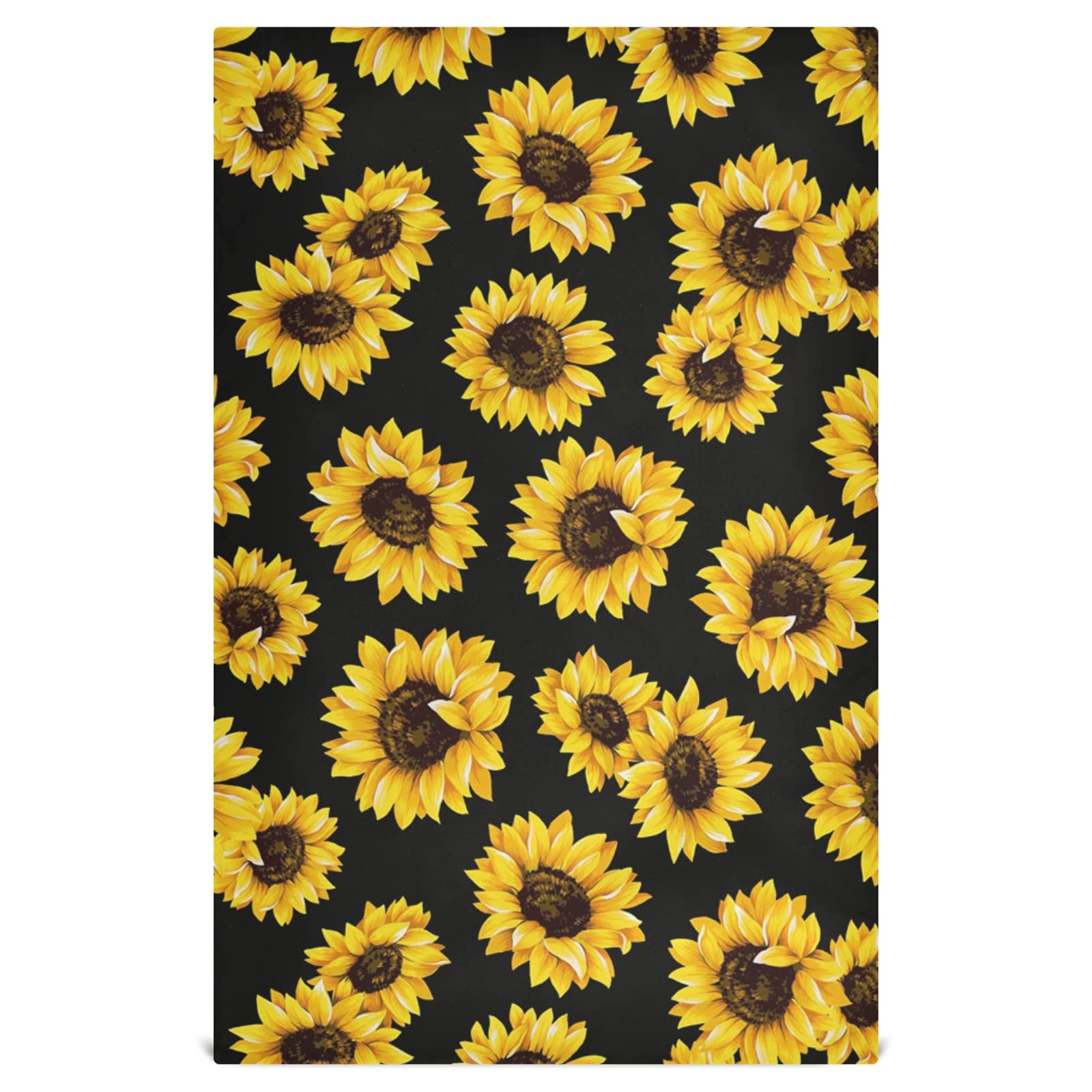 Naanle Watercolor Sunflower Kitchen Towels 1 Pack Dish Cloths Reusable Cleaning Cloths Absorbent Hand Towels Tea Towels Bar Towels Fast Drying 28 x 18 in