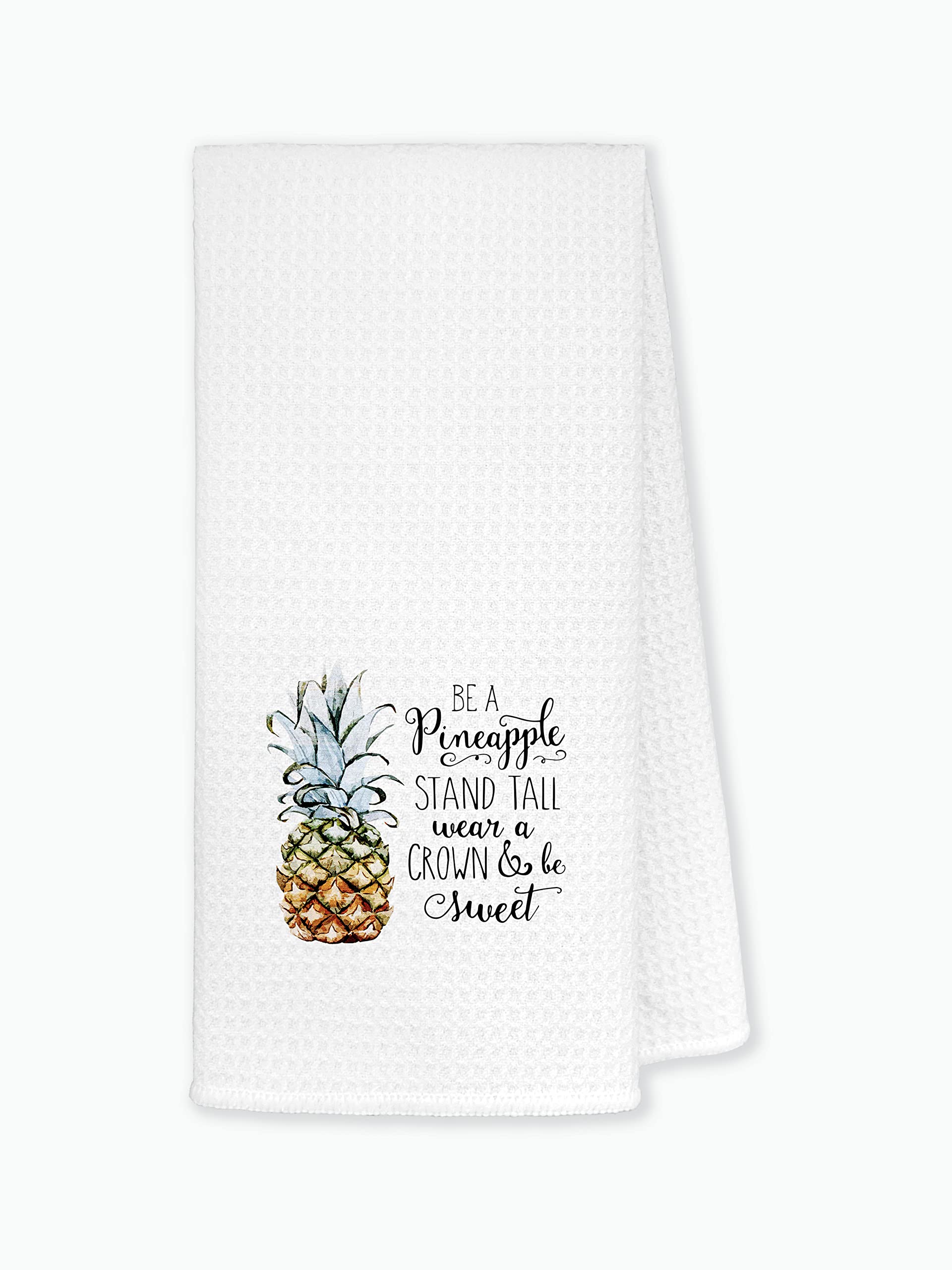 Be a Pineapple Stand Tall Wear a Crown and Be Sweet Kitchen Towels Dishcloths 24"x16",Summer Fruit Pineapple Dish Towels Bath Towels Hand Towels,Gifts For Girls Women Sister Daughter Pineapple Lover