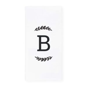 the cotton & canvas co. personalized single monogram initial b soft absorbent kitchen tea towel, flour sack towel, dish cloth