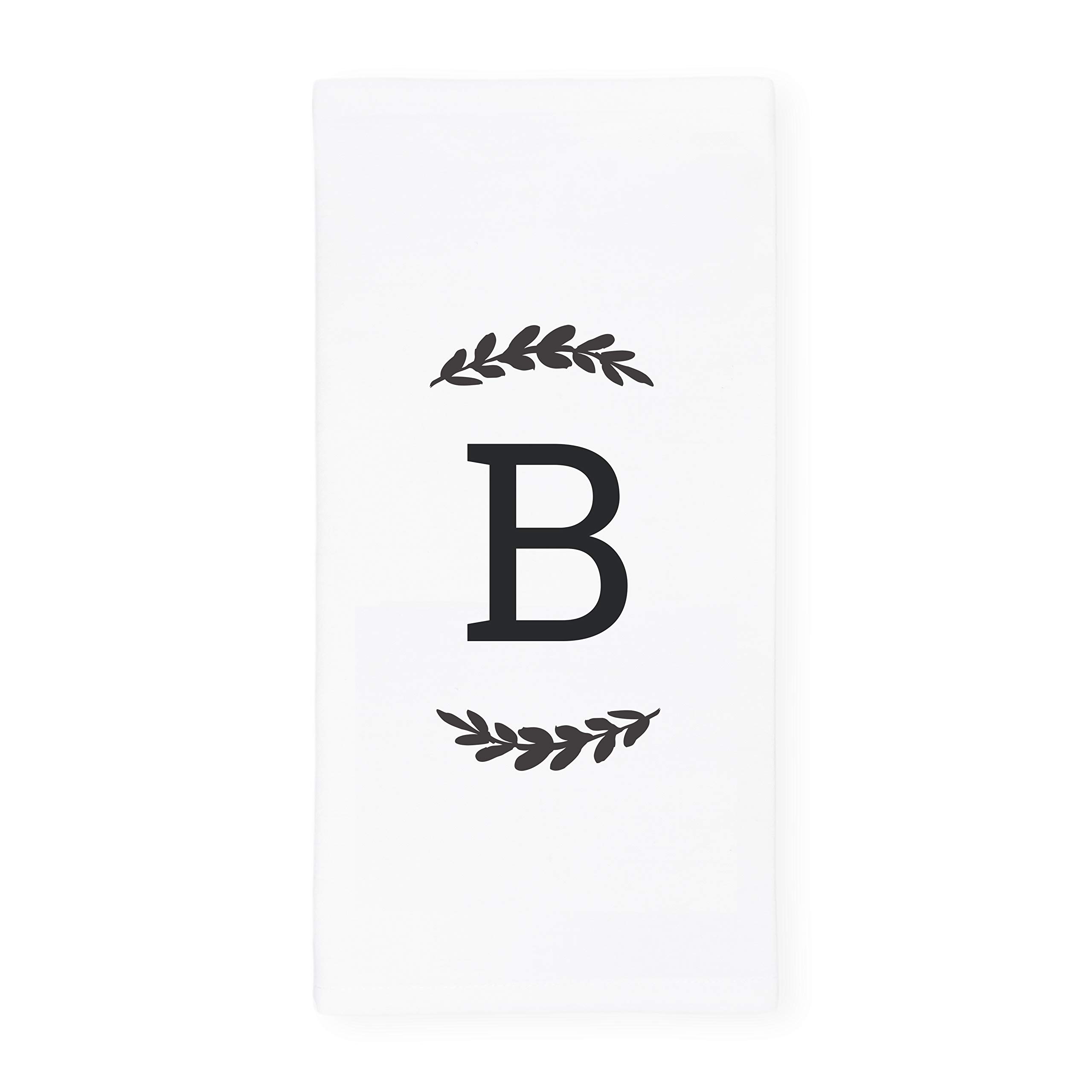 The Cotton & Canvas Co. Personalized Single Monogram Initial B Soft Absorbent Kitchen Tea Towel, Flour Sack Towel, Dish Cloth