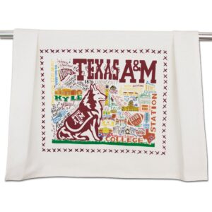 Catstudio Dish Towel, Texas A&M University Aggies Hand Towel - Collegiate Kitchen and Tea Towel for Texas A&M Fans - Perfect Graduation Gift, Gift for Students, Parents and Alums