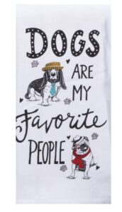kay dee designs pet lovers only kitchen dish towel, dogs are my favorite people