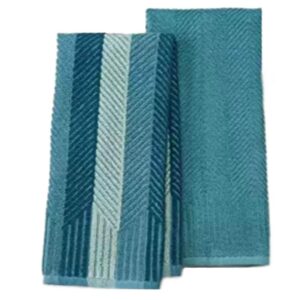 food network 2-pk. sculpted kitchen towels (aqua)