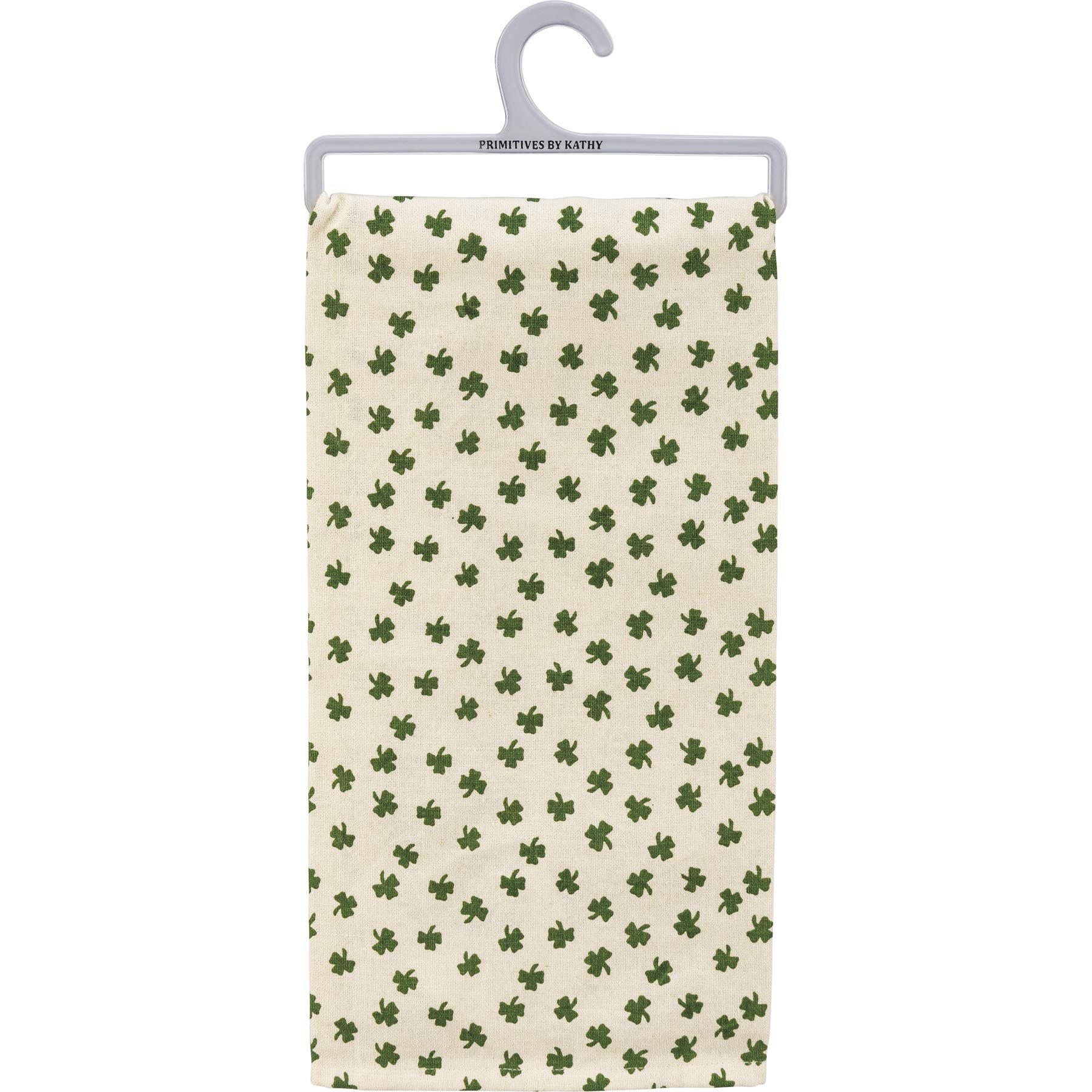 Primitives by Kathy Irish Kisses & Shamrock Wishes Dish Towel, 20 inches x 26 inches, White/Green