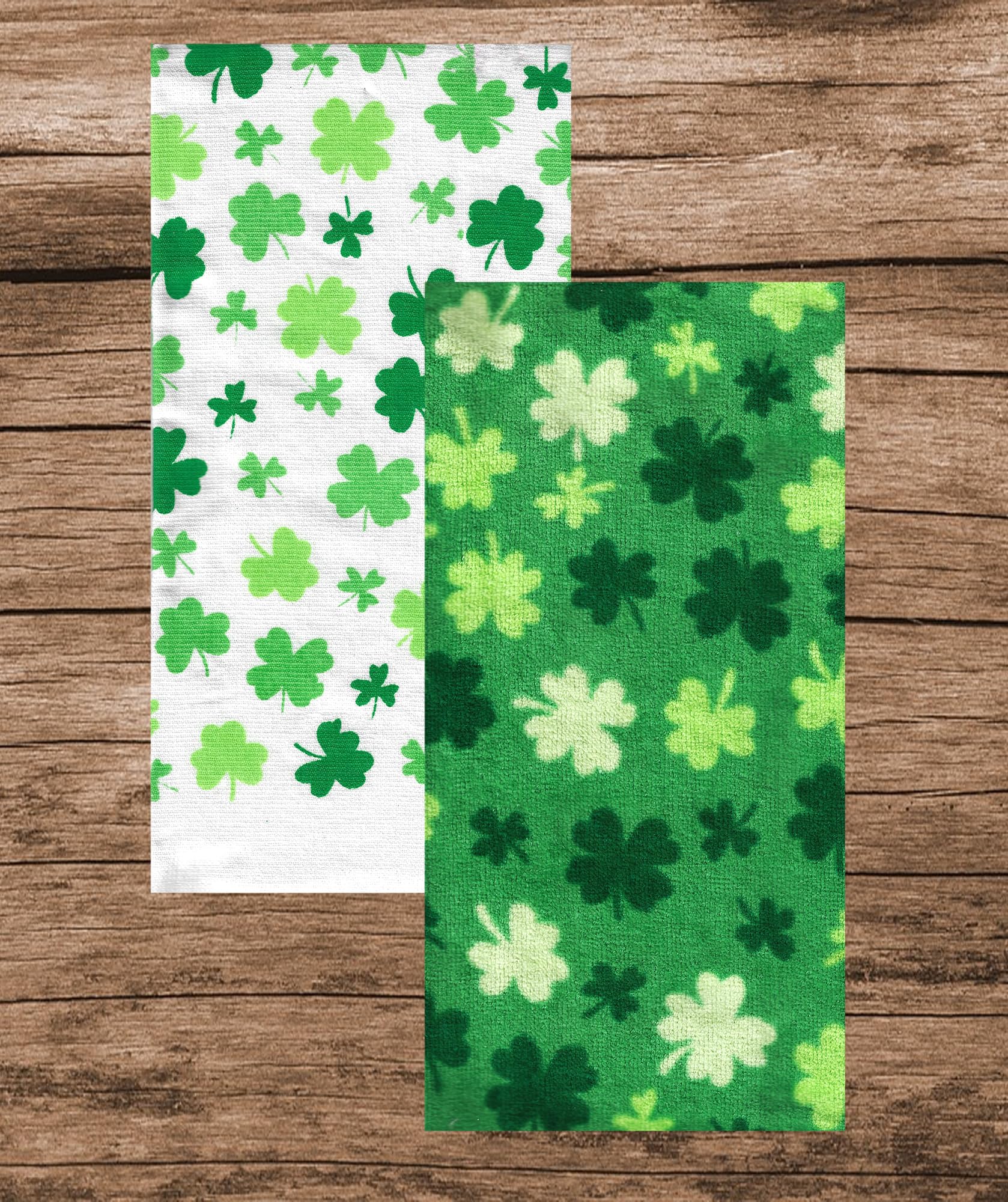 Celebrate St. Patrick's Day Together Shamrock Melody Cotton Kitchen Dish Towels, 2-Pack