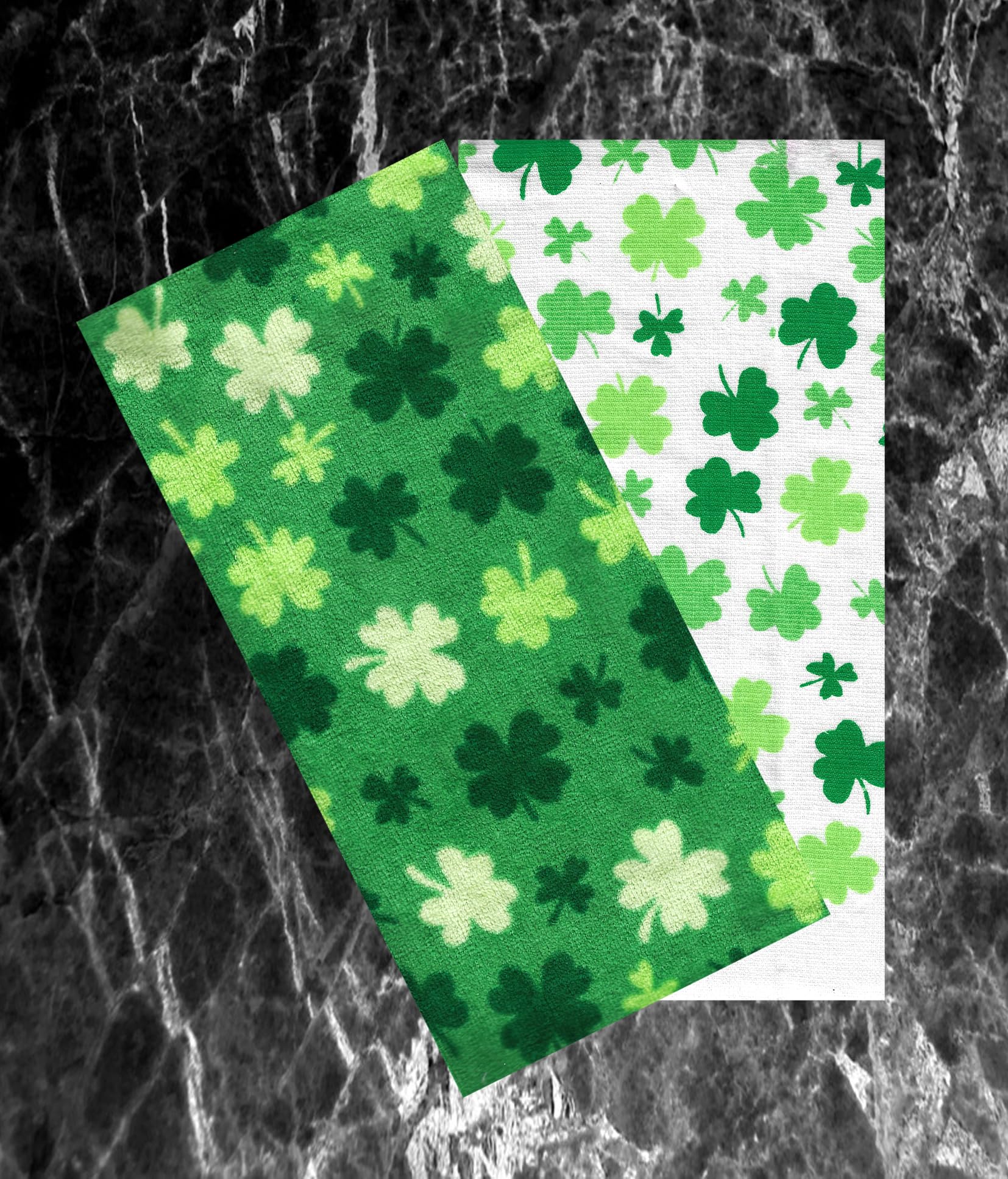 Celebrate St. Patrick's Day Together Shamrock Melody Cotton Kitchen Dish Towels, 2-Pack