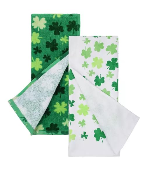 Celebrate St. Patrick's Day Together Shamrock Melody Cotton Kitchen Dish Towels, 2-Pack