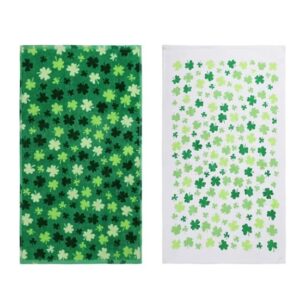 Celebrate St. Patrick's Day Together Shamrock Melody Cotton Kitchen Dish Towels, 2-Pack