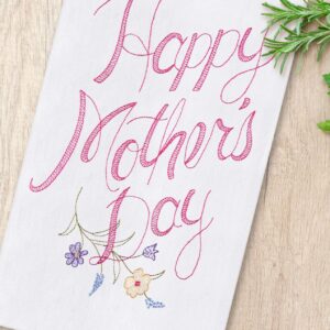 C&F Home Happy Mother's Day Flour Sack Kitchen Towel Decor Decoration 18" x 27" White