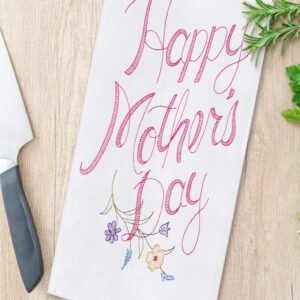 C&F Home Happy Mother's Day Flour Sack Kitchen Towel Decor Decoration 18" x 27" White