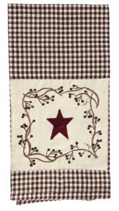 stars and berries patch country towel