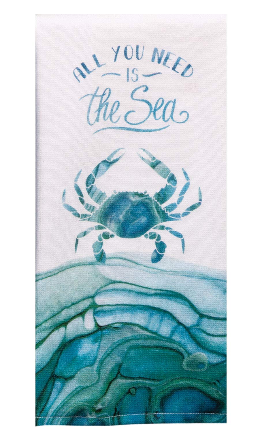 Kay Dee Designs Coastal Tranquility Sea Crab Dual Purpose Terry Kitchen Towel, Multi 26.00" x 16.00"