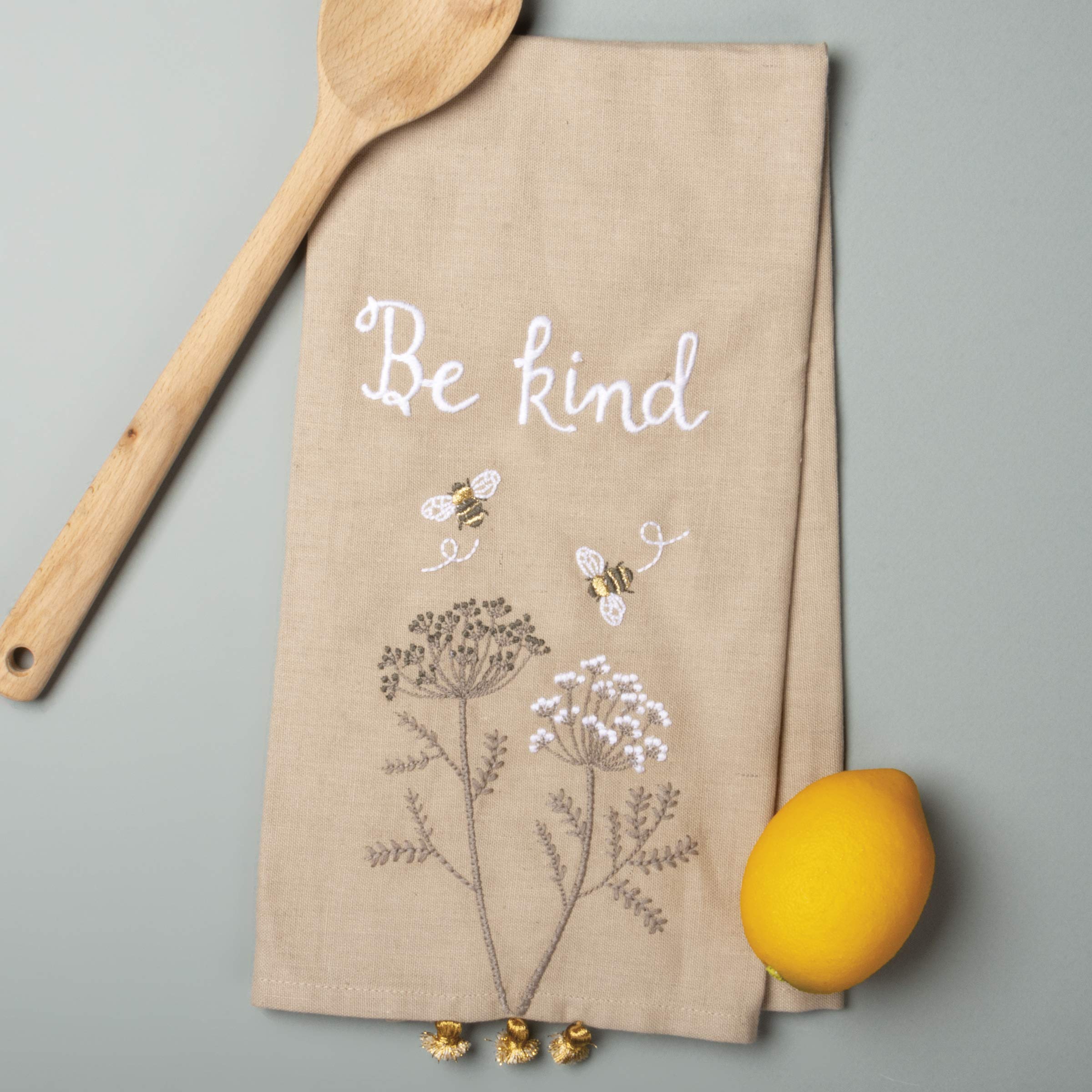 Primitives by Kathy Embroidered Dish Towel, Be Kind 28.00" x 28.00"